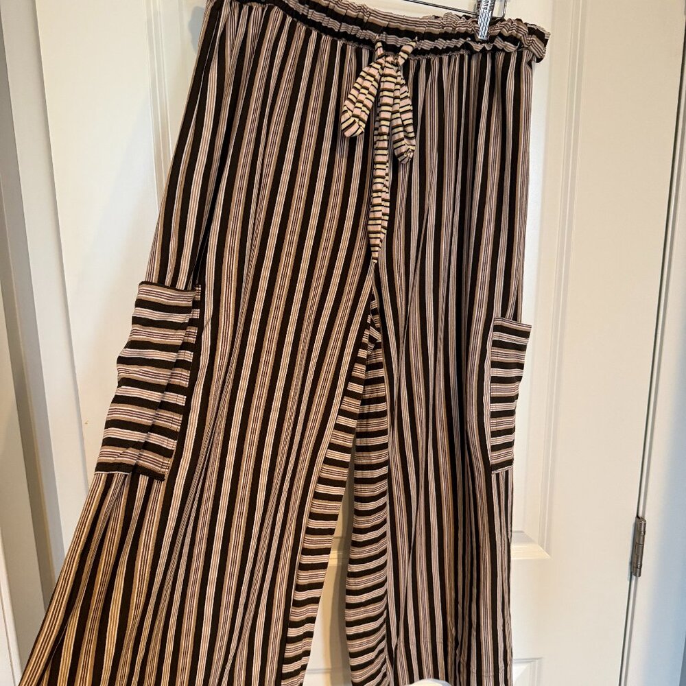 NWOT Free People Beach Striped Pants - Size Large